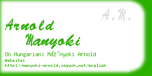 arnold manyoki business card